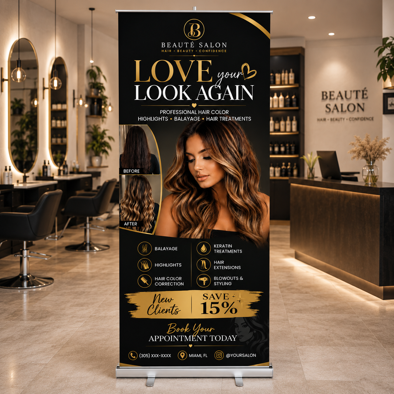 Promotional banner for Salon